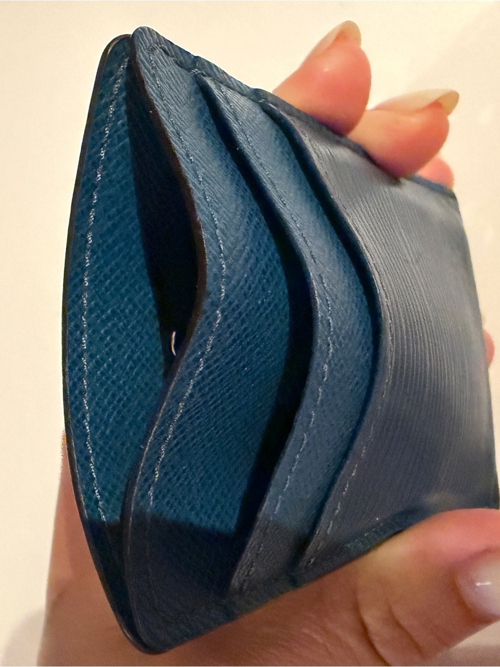 Louis Vuitton Blue Epi Leather Money Clip Wallet - Picture 4 of 4